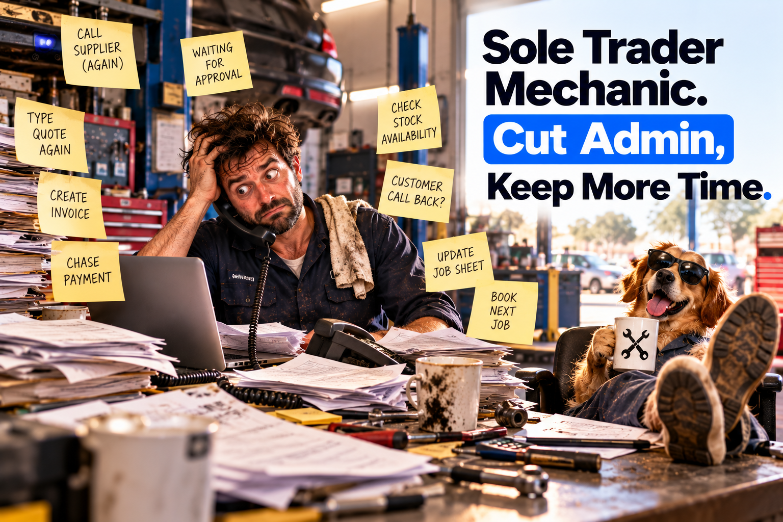 Sole Trader Mechanic. Cut Admin, Keep More Time